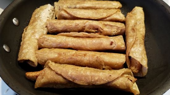 How to make flautas in an oiled frying pan